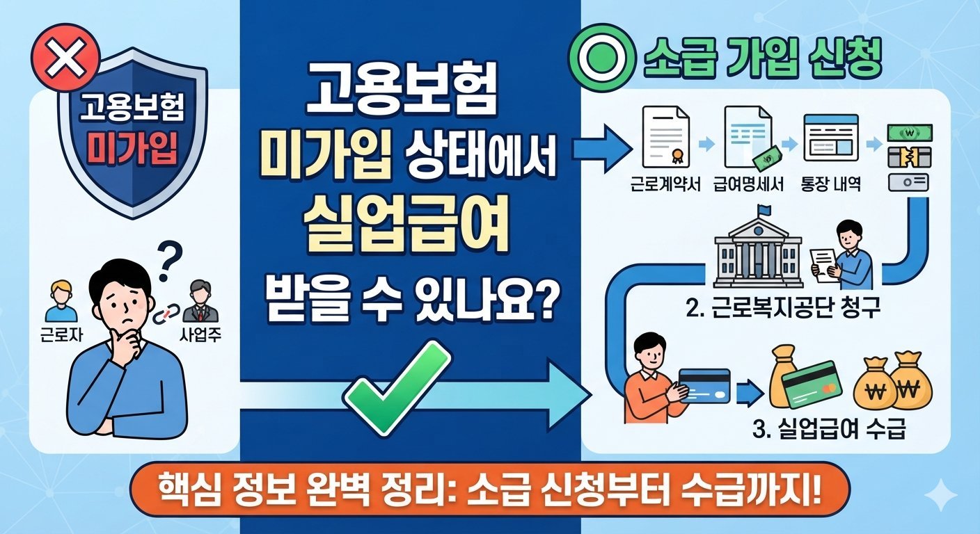 고용보험 미가입이면 실업급여를 받을 수 있을까요